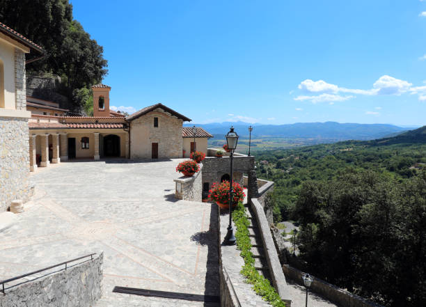 monastery in the Greccio Town near RIETI City in Central Italian Convent in the Greccio Town near RIETI City in Italian rieti stock pictures, royalty-free photos & images