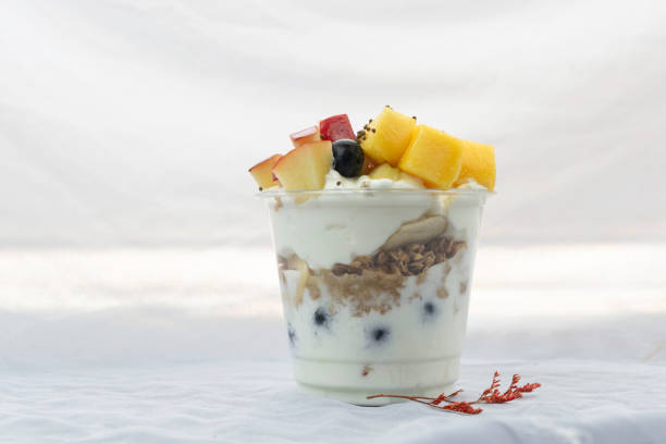 istock Yoghurt with mixed fruit,healthy diet food, 1391811271