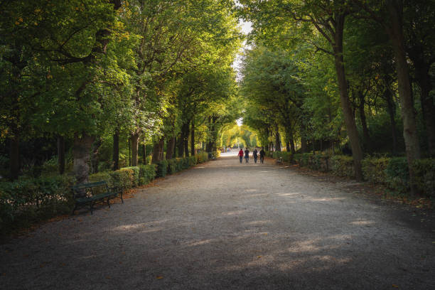 Vienna, Austria - Oct 11, 2019: Schonbrunn Palace Gardens - Vienna, Austria