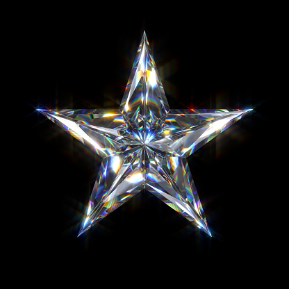 Diamond Star on black background
