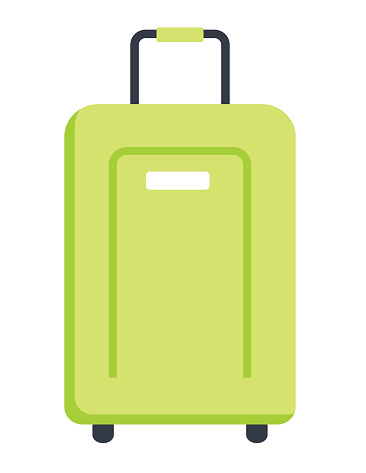 Cute summer luggage icon on a transparent base. File includes EPS Vector and high-resolution jpg.