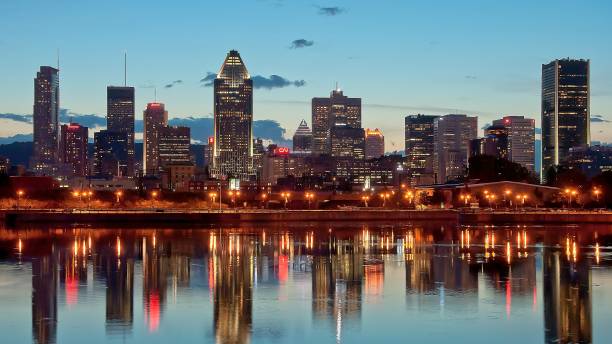 istock Panorama of downtown Montreal at blue hour 1391836007
