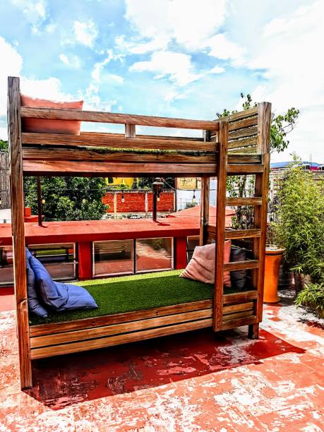 Rooftop  garden sitting area