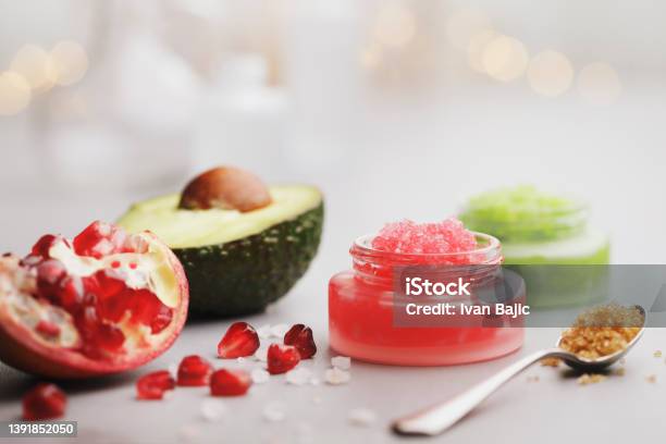 Fruit Body Scrubs Stock Photo - Download Image Now - Make-Up, Organic, DIY