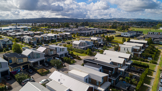 Aerial view of a suburb in Auckland, New Zealand