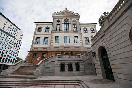 Warsaw, Poland - August 20, 2019: Exterior view of Museum of Fryderyk Chopin in Warsaw