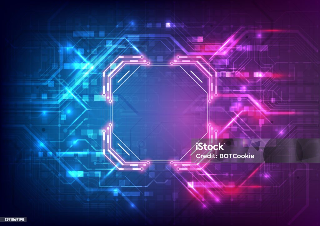 Abstract Hardware And Software Background Circuit Board Chip Processor ...