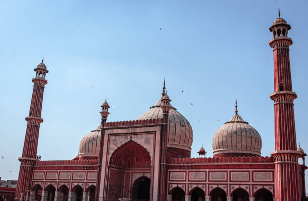 istock ancient mosque vintage dome view with bright blue sky at morning from unique perspective 1391887278