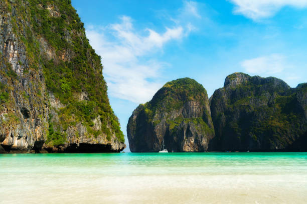 istock Beautiful turquoise beach at Maya Bay on Phi Phi Islands, Thailand 1391887519
