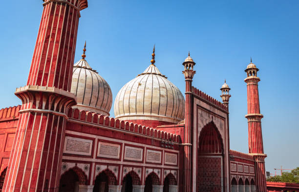 istock ancient mosque vintage dome view with bright blue sky at morning from unique perspective 1391889486