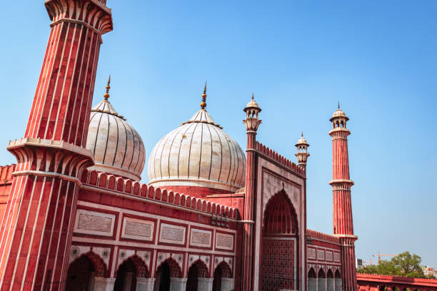 istock ancient mosque vintage dome and tower view with bright blue sky at morning from unique perspective 1391891400
