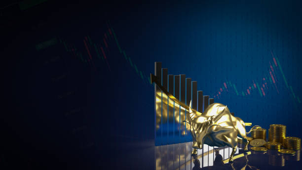 istock The gold bull on chart background for business concept 3d rendering 1391892653