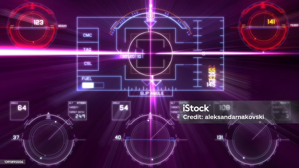 Flight Control Panel Instrument Navigation Stock Illustration ...