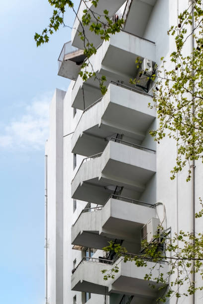 istock Residential building with regularly arranged stairs 1391897004