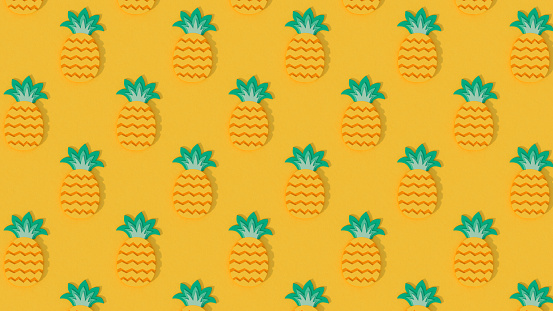 3d rendering of pineapple minimal summer holiday and travel background