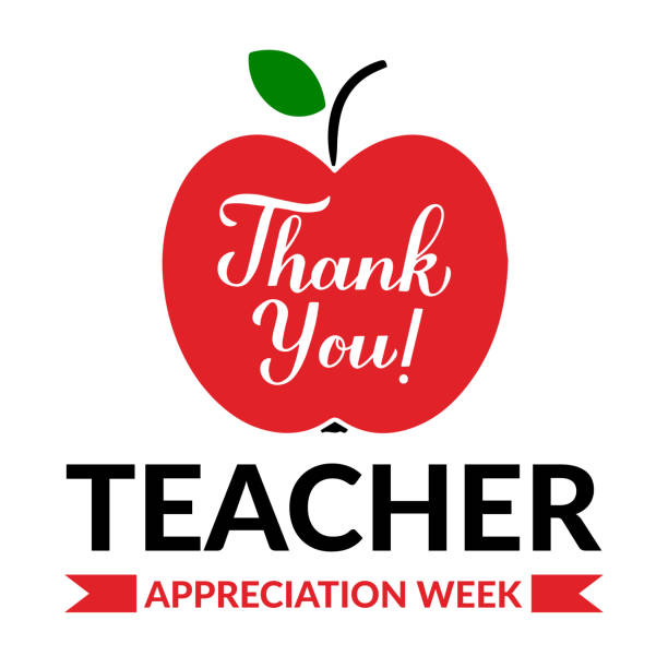 Teacher Appreciation Week typography poster. Annual event in United States on May. Vector template for greeting card, banner, etc Teacher Appreciation Week typography poster. Annual event in United States on May. Vector template for greeting card, banner, etc. teachers stock illustrations