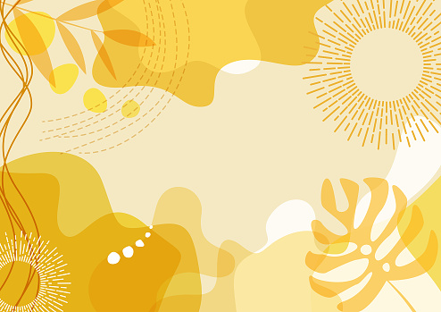 istock Abstract simply background with natural line arts - summer theme - 1391907030