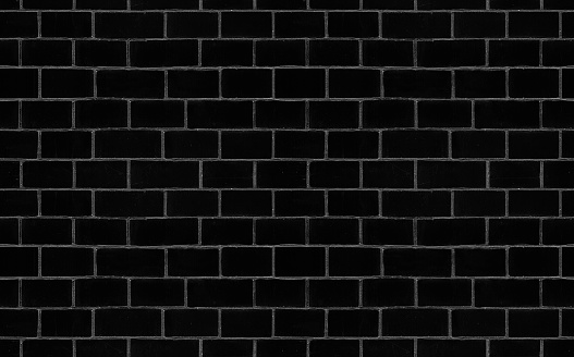 Vintage rustic seamless pattern with black brick wall seamless black backdrop.