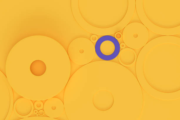 istock Circles abstract background standing our from the crowd concept 1391914867