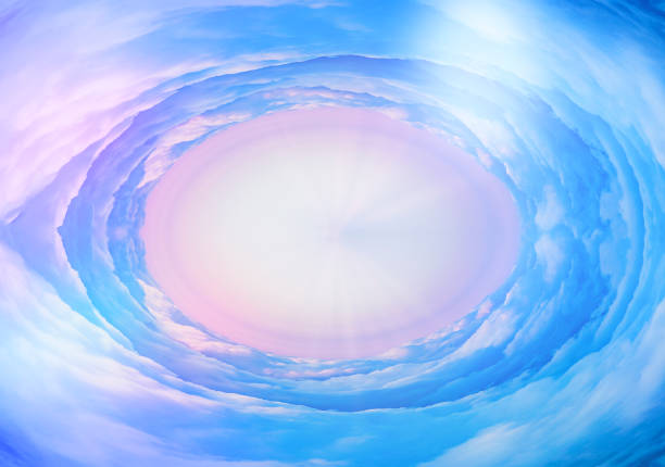CG based on photographs of the evening sky and clouds