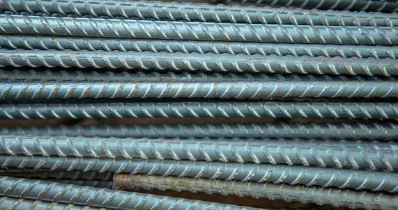 Closeup view of pure silver bullions. Production of copper foundry.