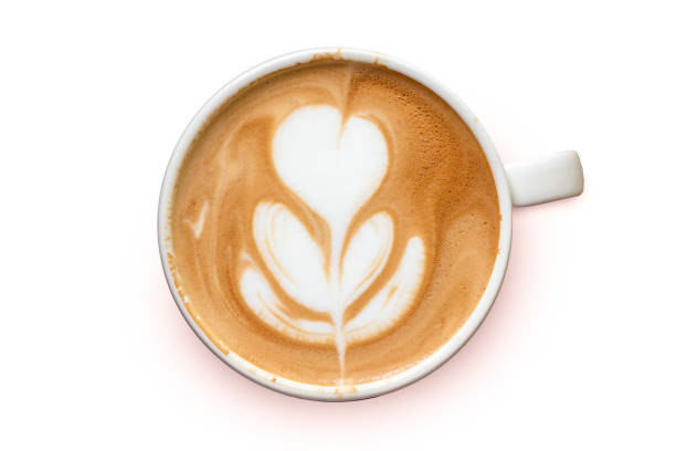 istock Top view of Latte coffee or cappuccino coffee 1391917911