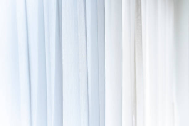 White lace curtain in the room