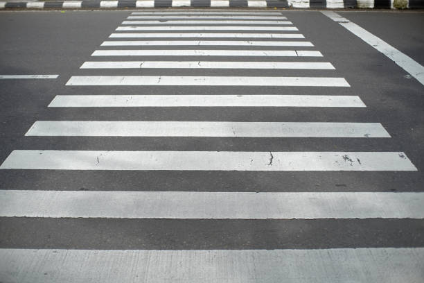 istock Road marking lines for crossings 1391922962