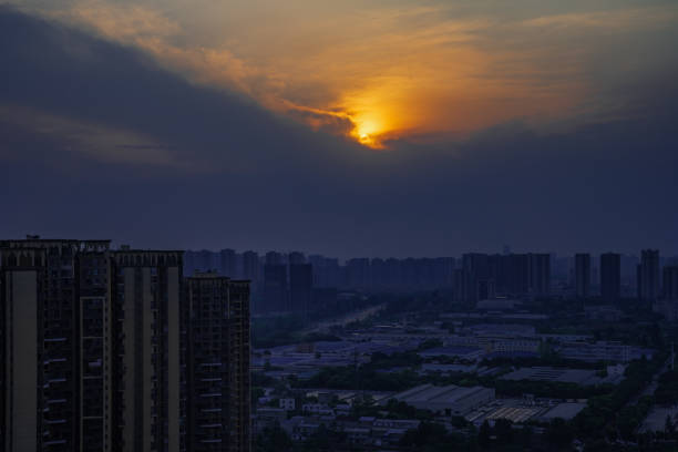 The city at dusk