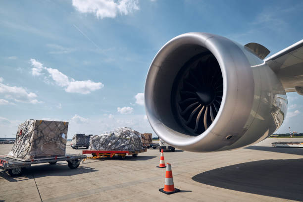 istock Preparation freight airplane at airport 1391925986