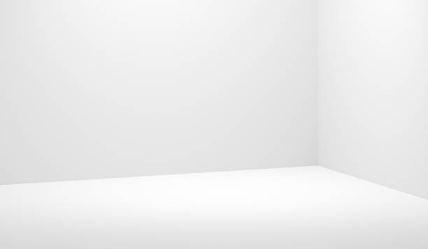 istock White room corner background wall inside design space of empty interior clean studio floor or grey podium show platform stand product display and minimal blank stage art scene on showroom 3d backdrop. 1391927277