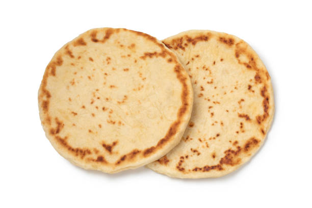 istock Pair of traditional Moroccan pancake batbot on white background 1391927365