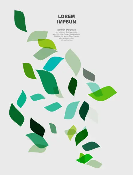 Vector illustration of abstract color minimalism leaf pattern background design element