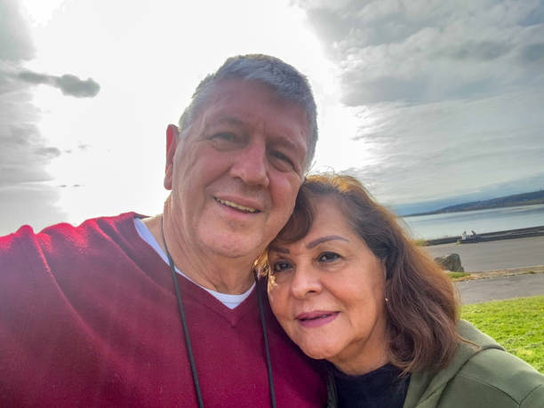 istock Senior mixed ethnicity couple close portrait 1391932506