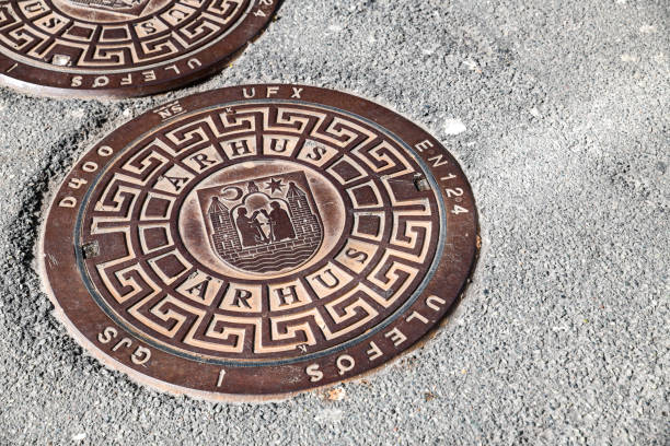 Sewer manhole in Frigiliana, Andalusia, Spain