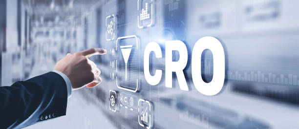 istock Conversion Rate Optimization. CRO Technology Finance concept Businessman pressing on a virtual screen 1391939555