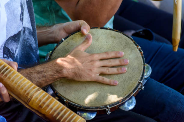 istock Tambourine player during a Brazilian samba performance 1391939618