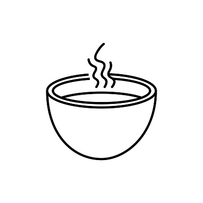 Soup line icon