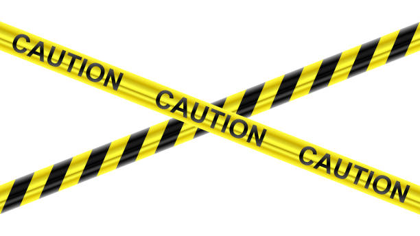 black and yellow stripes caution tape black and yellow stripes caution tape cordon tape stock illustrations