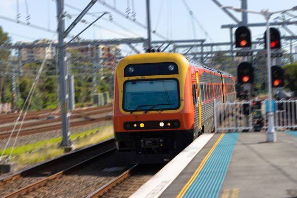 istock Commuter train approaching a train station in Sydney NSW Australia 1391946464