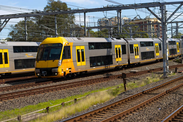 istock Commuter train approaching a train station in Sydney NSW Australia 1391946563