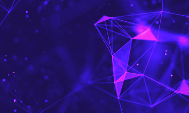 istock Ultra violet galaxy background. Space background illustration universe with Nebula. 2018 Purple technology background. Artificial intelligence concept 1391946609