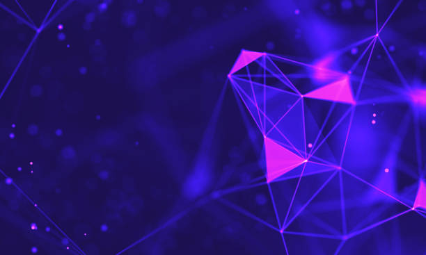 istock Ultra violet galaxy background. Space background illustration universe with Nebula. 2018 Purple technology background. Artificial intelligence concept 1391947263