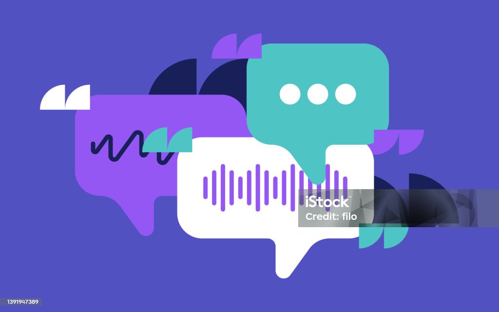 Talking Chatting Speech Bubble Modern Designs - Royaltyfri Diskussion vektorgrafik