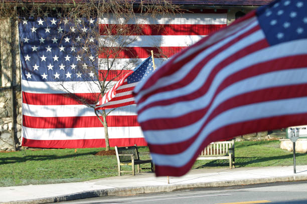 istock US flags during the national holidays 1391947404