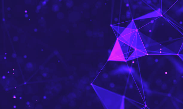 istock Ultra violet galaxy background. Space background illustration universe with Nebula. 2018 Purple technology background. Artificial intelligence concept 1391947649