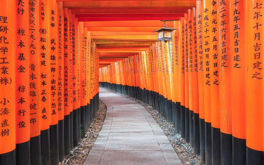 Fushimi Inari's most well-known worldwide as tourist destination for tourists with its unique Tunnel-like red torii gates. This popular shrine is said to have as many as 32,000 sub-shrines.