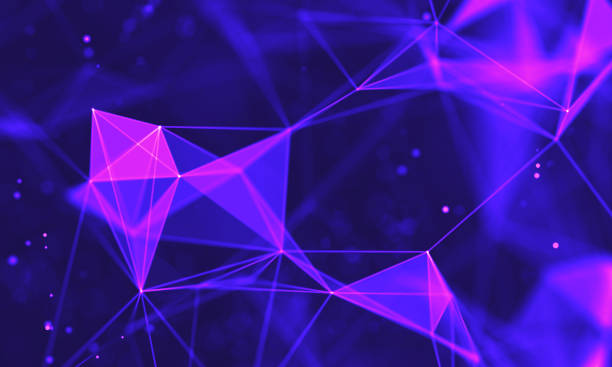 istock Ultra violet galaxy background. Space background illustration universe with Nebula. 2018 Purple technology background. Artificial intelligence concept 1391949272