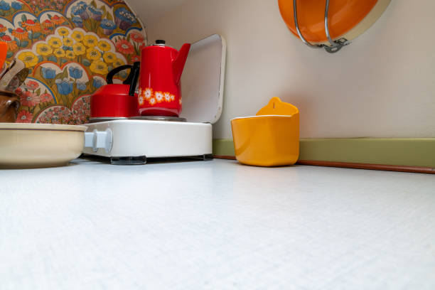 istock Portable gas cooker and various kitchen items 1391952658