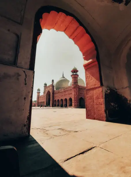 Beautiful Architecture of Badshahi Mosque Lahore Pakistan